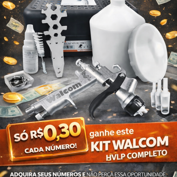 Pistola de Pintura Walcom Slim 1.3 KIT