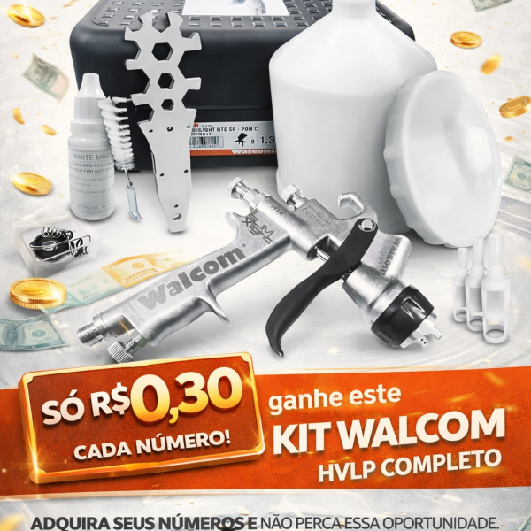 Pistola de Pintura Walcom Slim 1.3 KIT